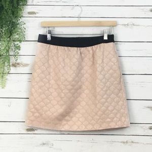 Ann Taylor Loft Petites blush pink textured Metalic pencil mini skirt 4P
